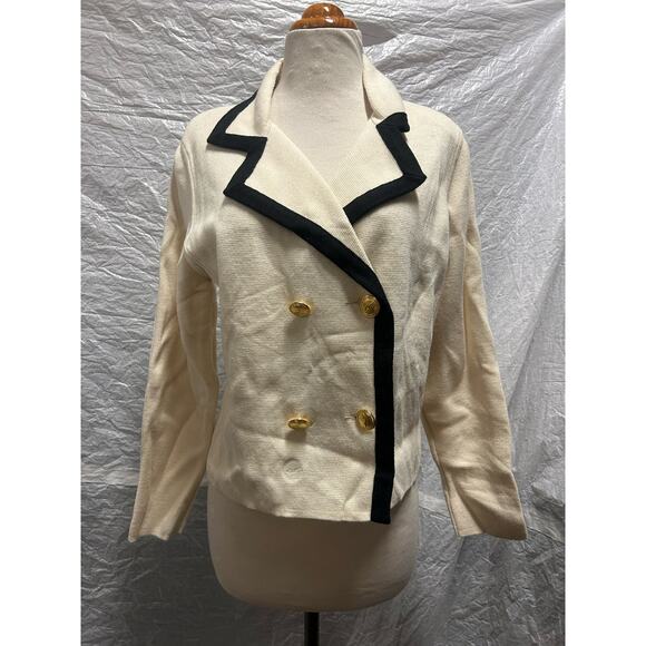 2 Piece Rodier Vintage Sweater and Turtleneck Set, Cream, Black, and Gold - Picture 6 of 8